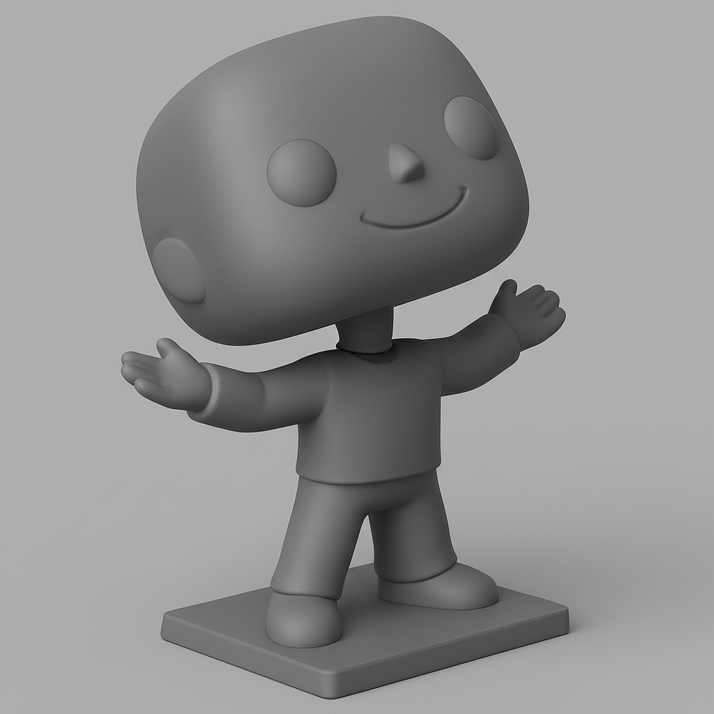 face to 3d model ai-3D portrait printing from photo_Print & Personalize: Blank Bobblehead Base