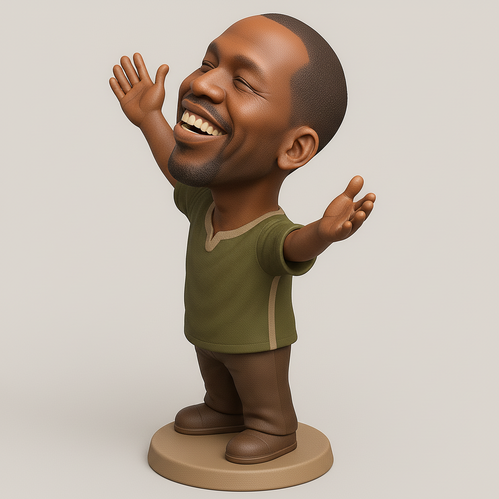 face anatomy 3d model-create 3d face model from photo_Joyful Bobblehead Figure