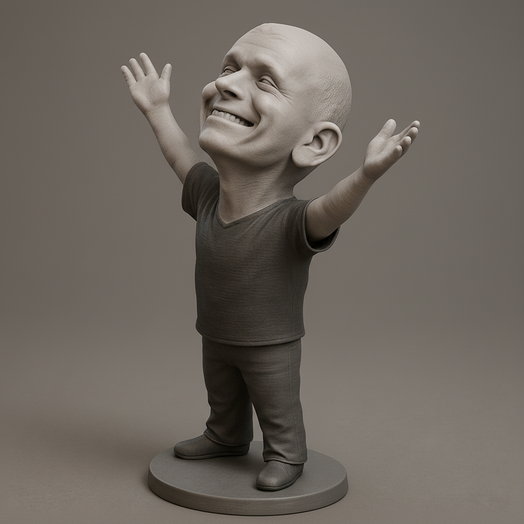 face anatomy 3d model-create 3d face model from photo_Joyful Spirit Figurine: Celebrate & Inspire