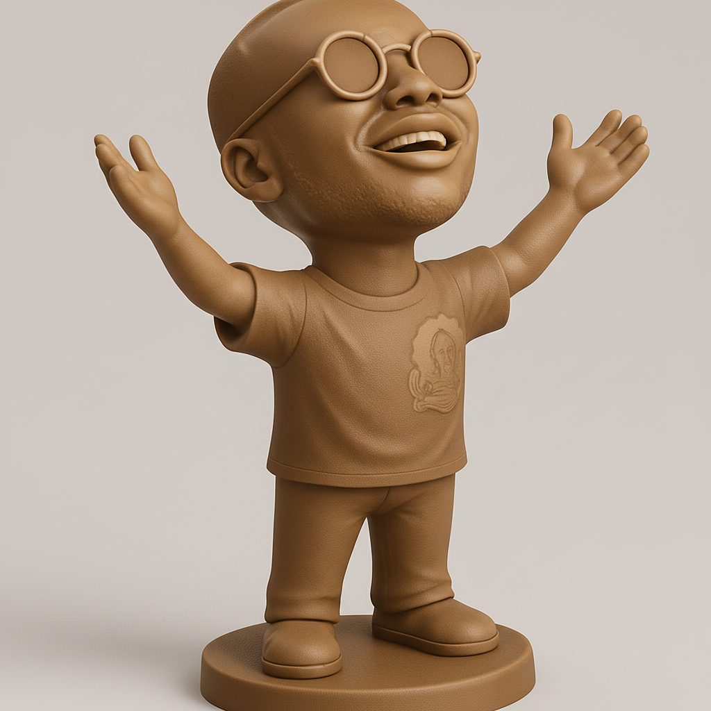 face anatomy 3d model-create 3d face model from photo_Embrace Joy: Uplifting Desk Figurine 3D Model