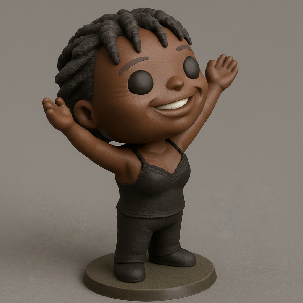 face anatomy 3d model-create 3d face model from photo_Embrace Happiness: Expressive Chibi Figurine