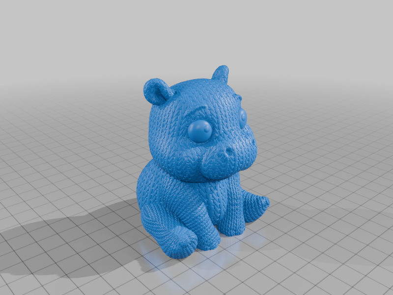 artistic statue STL-digital art figurines_knitted hippo