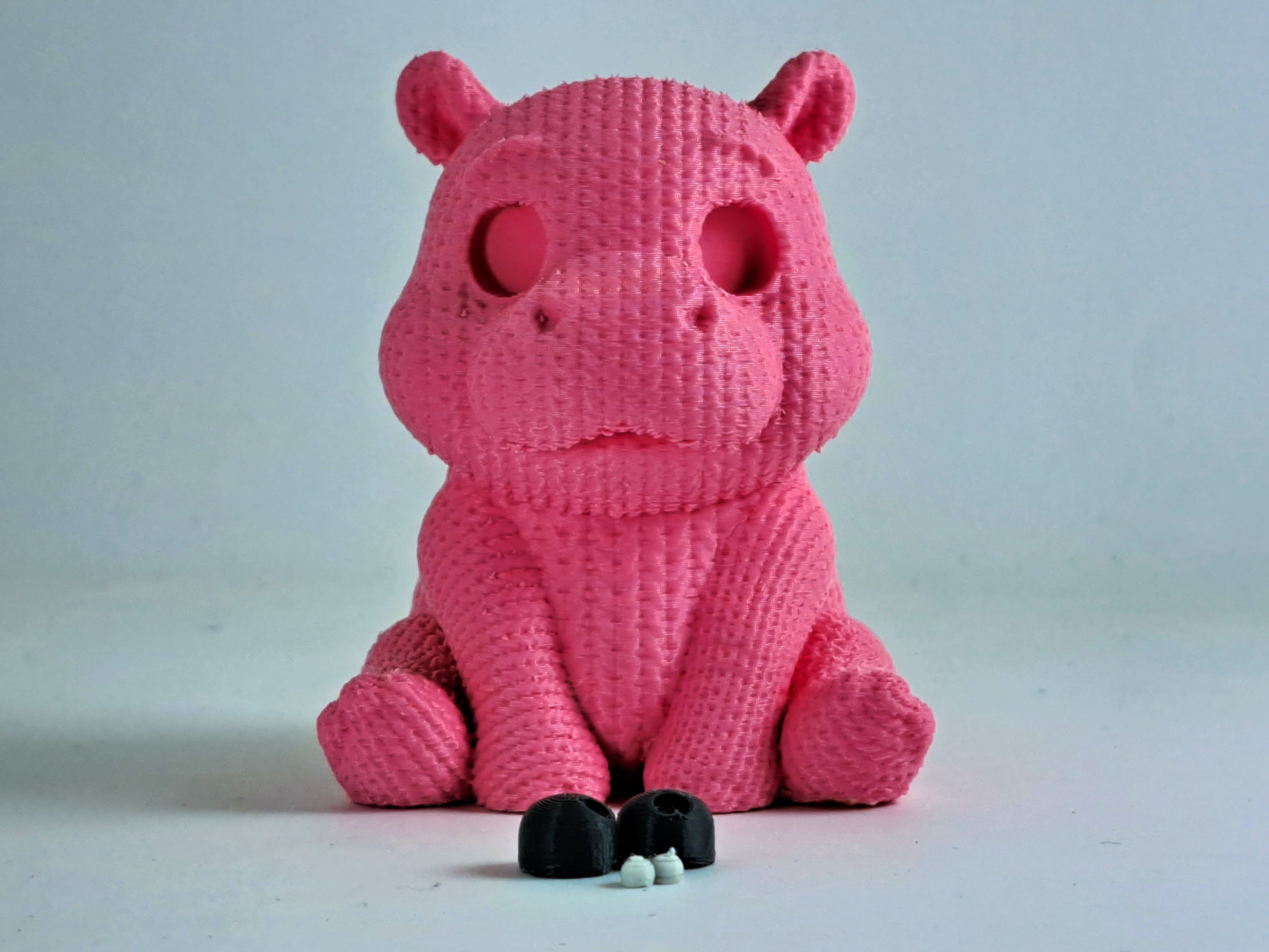 artistic statue STL-digital art figurines_knitted hippo