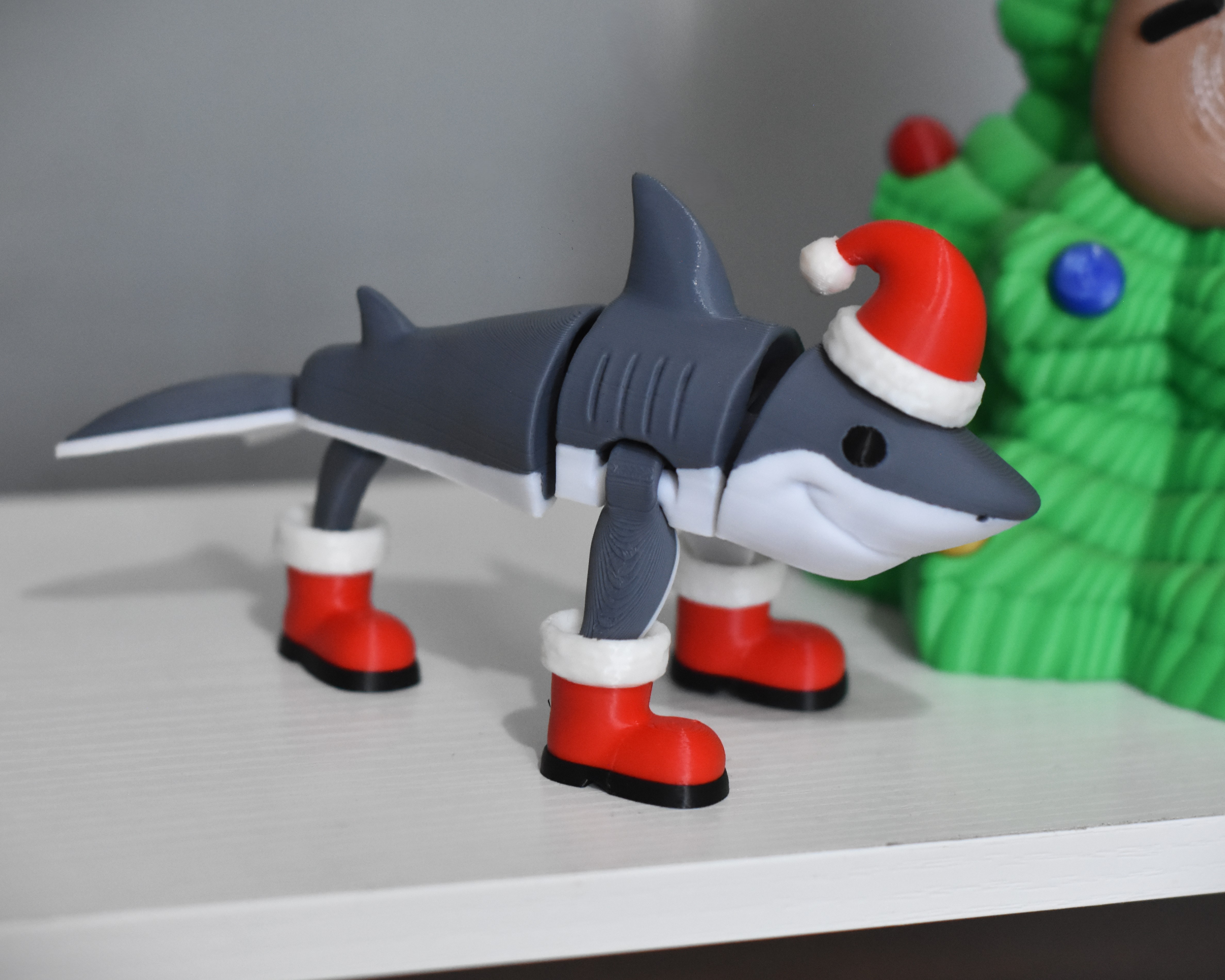 artistic statue STL-digital art figurines_Christmas Tralalero Tralala