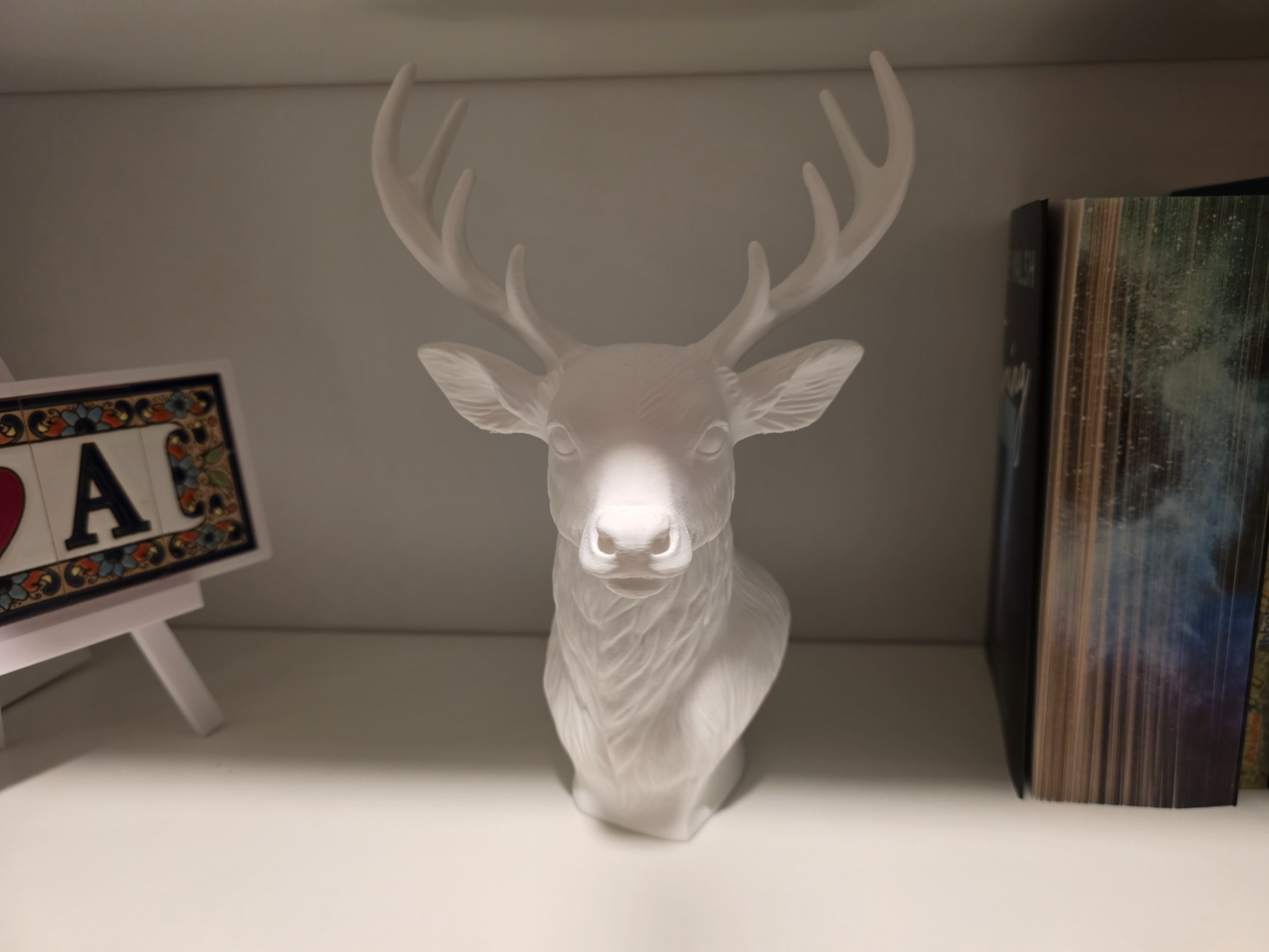 artistic statue STL-digital art figurines_Stag Head Sculpture