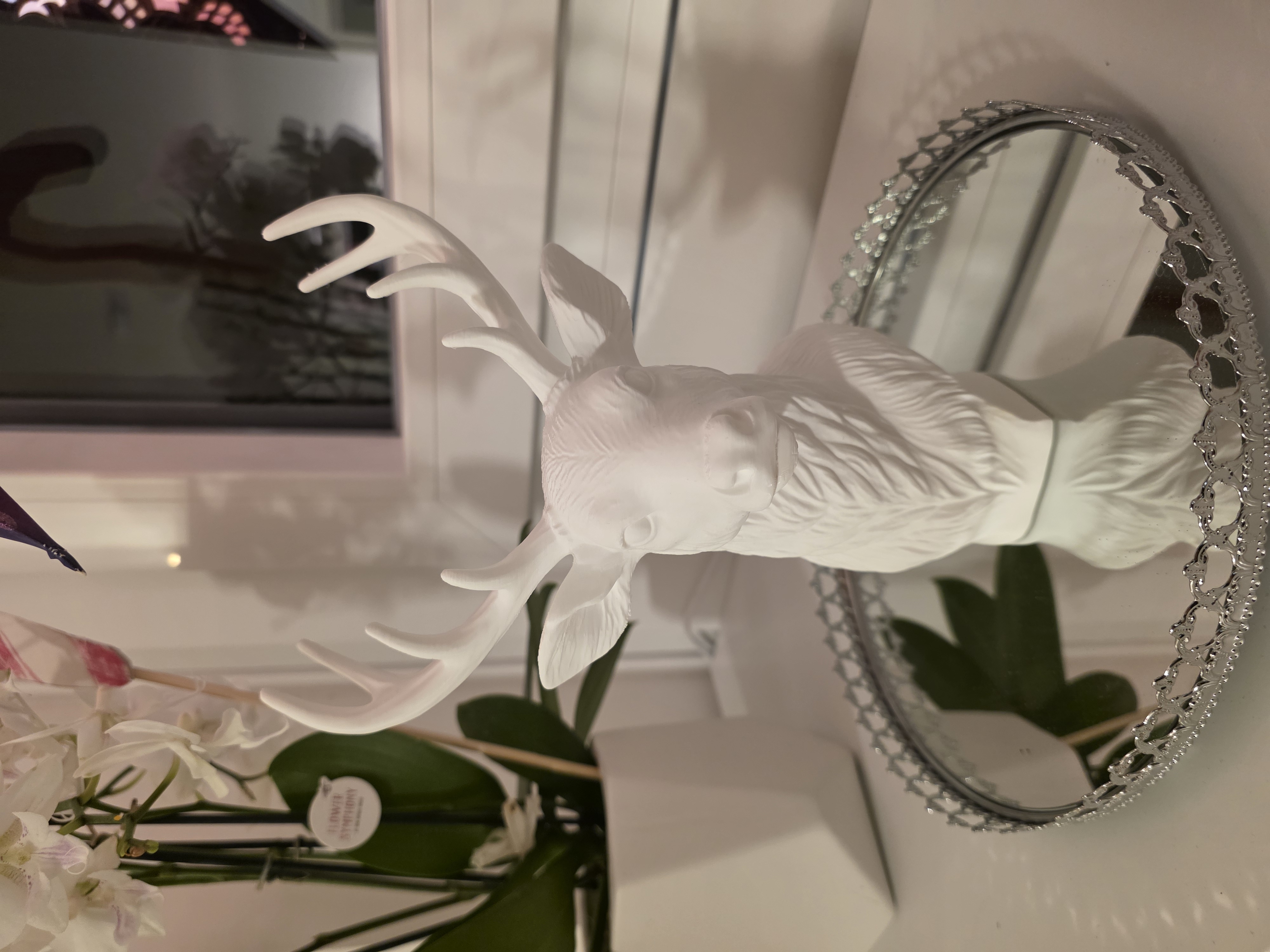 artistic statue STL-digital art figurines_Stag Head Sculpture