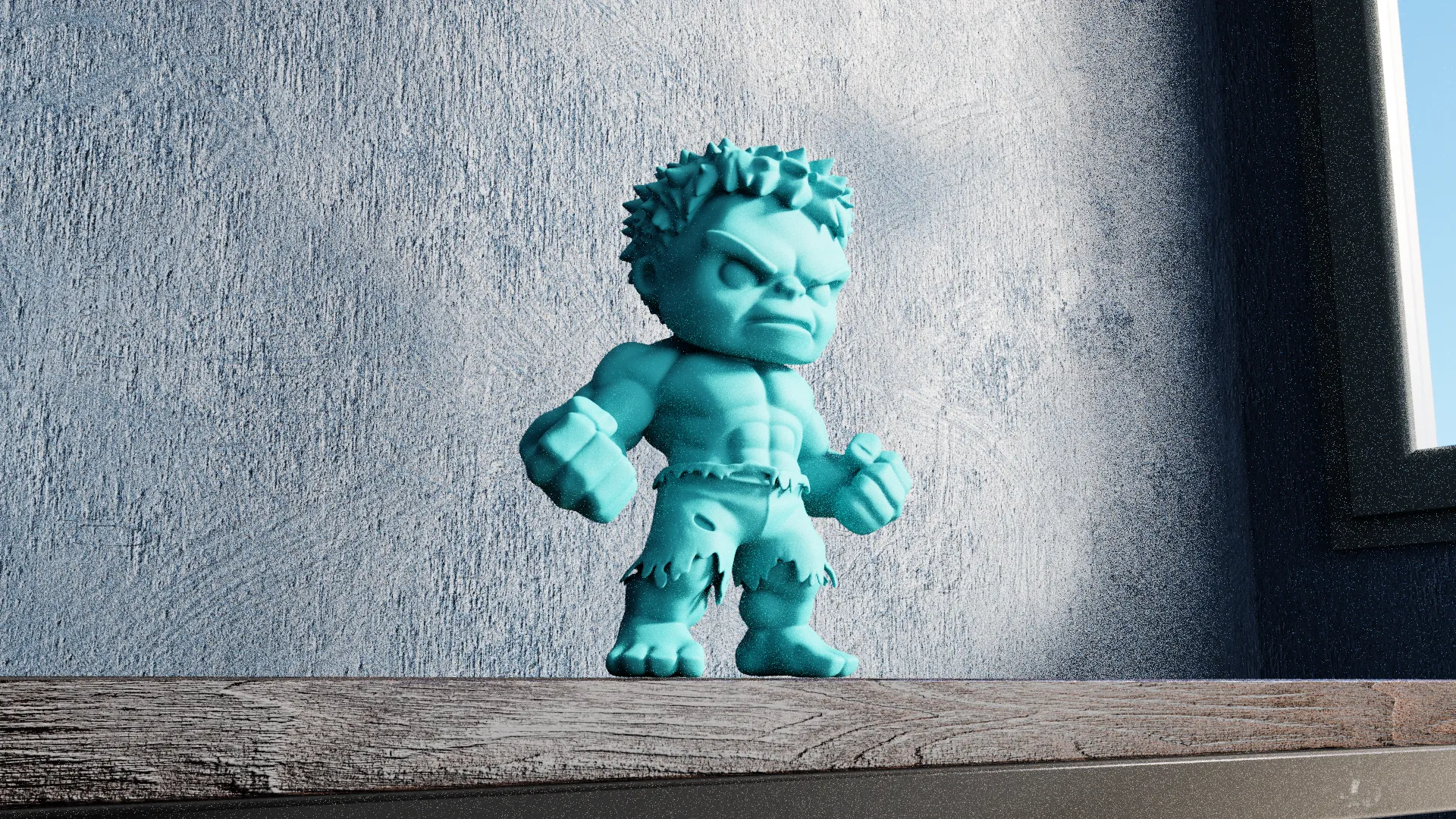 artistic statue STL-digital art figurines_Mini Hulk