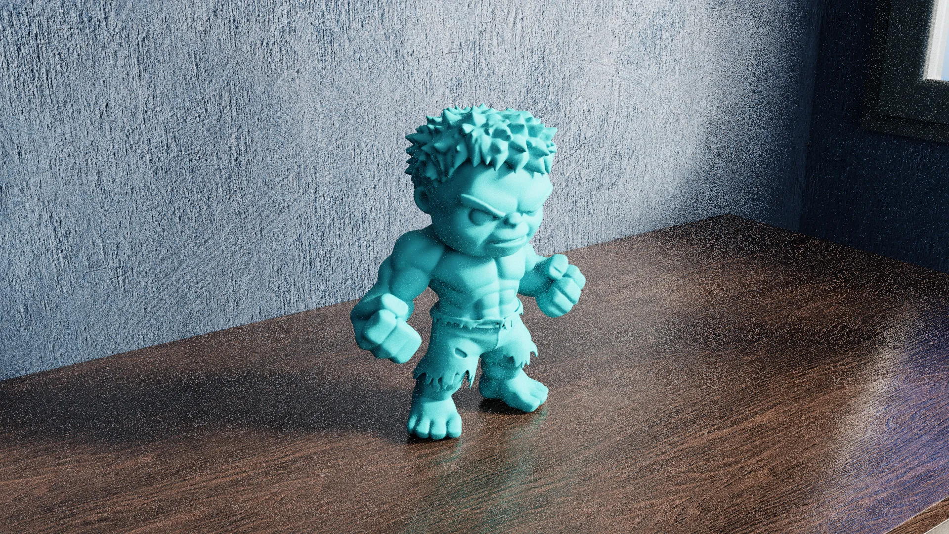 artistic statue STL-digital art figurines_Mini Hulk
