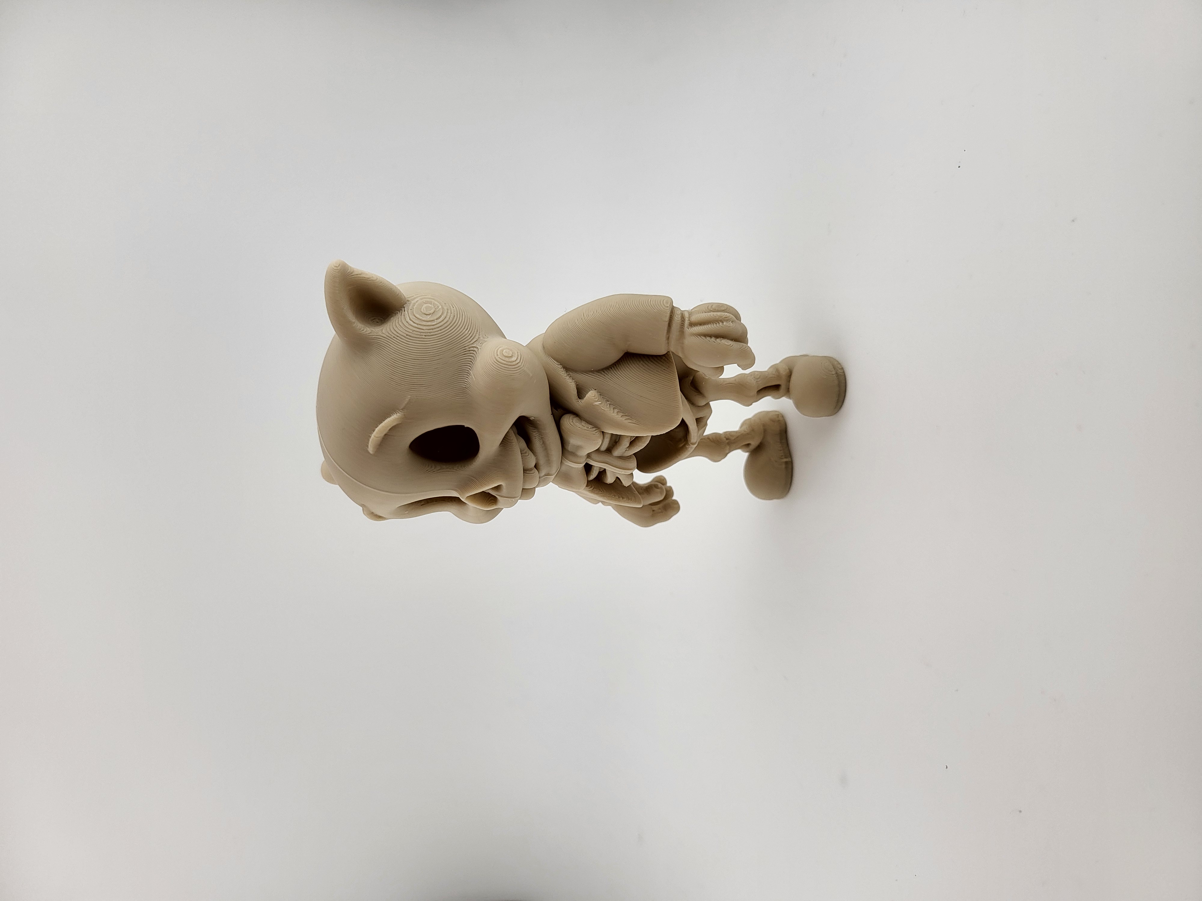 artistic statue STL-digital art figurines_Skeleton Cat