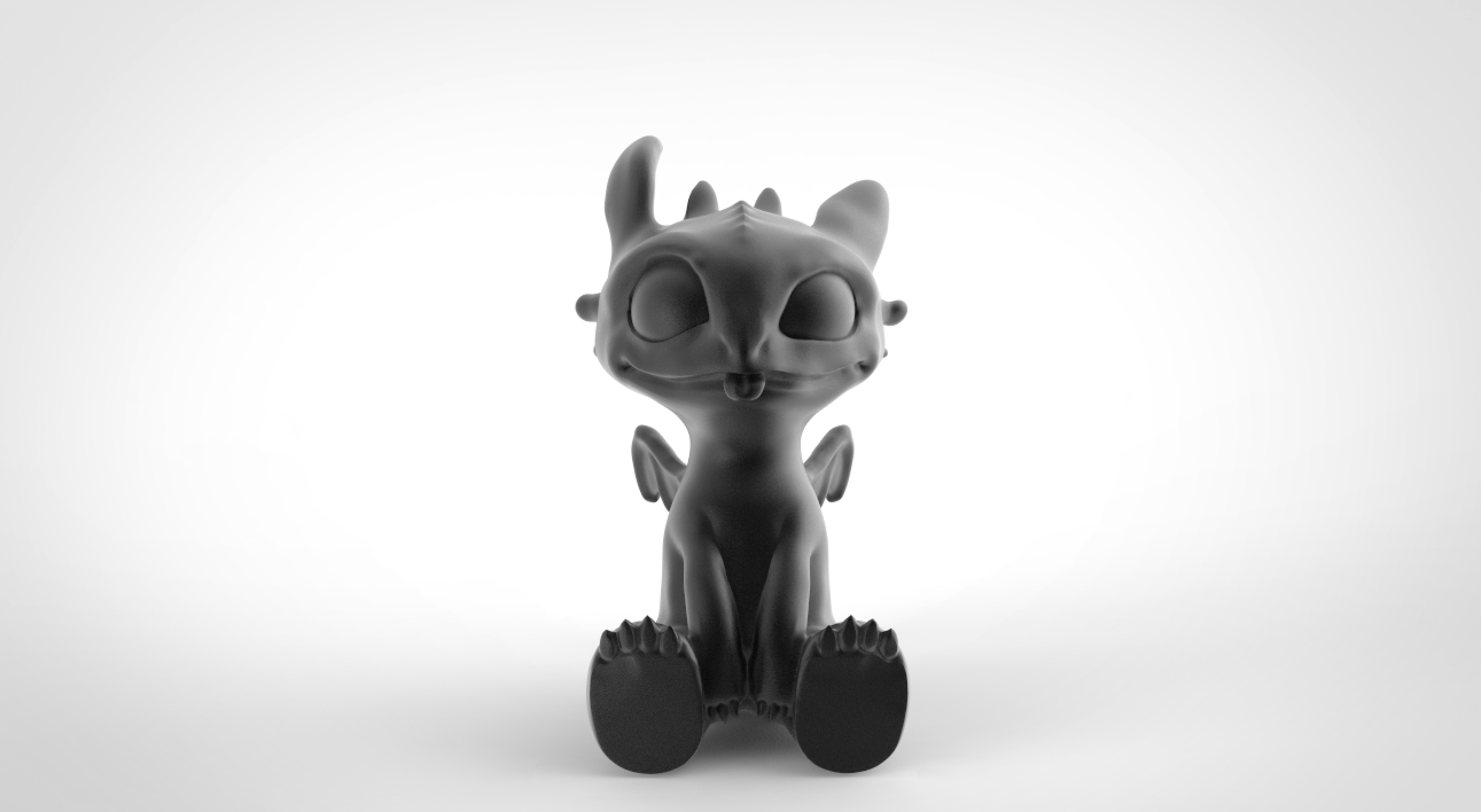 artistic statue STL-digital art figurines_Toothless Figurine