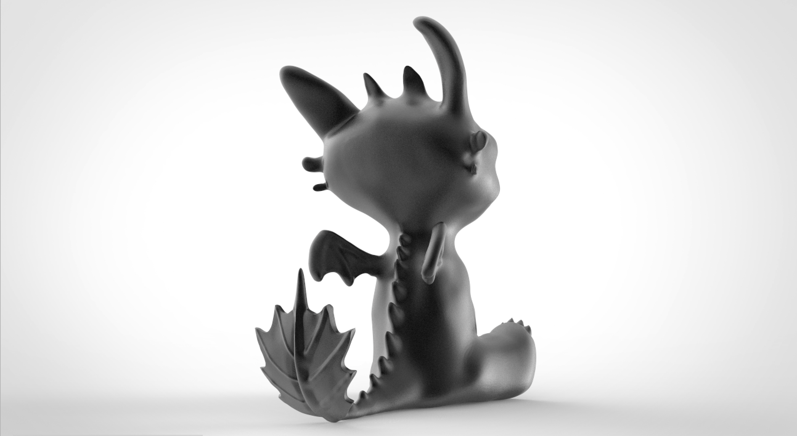 artistic statue STL-digital art figurines_Toothless Figurine