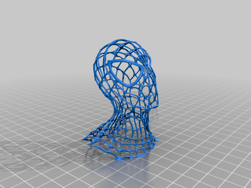 artistic statue STL-digital art figurines_Spider-Man Wireframe Head