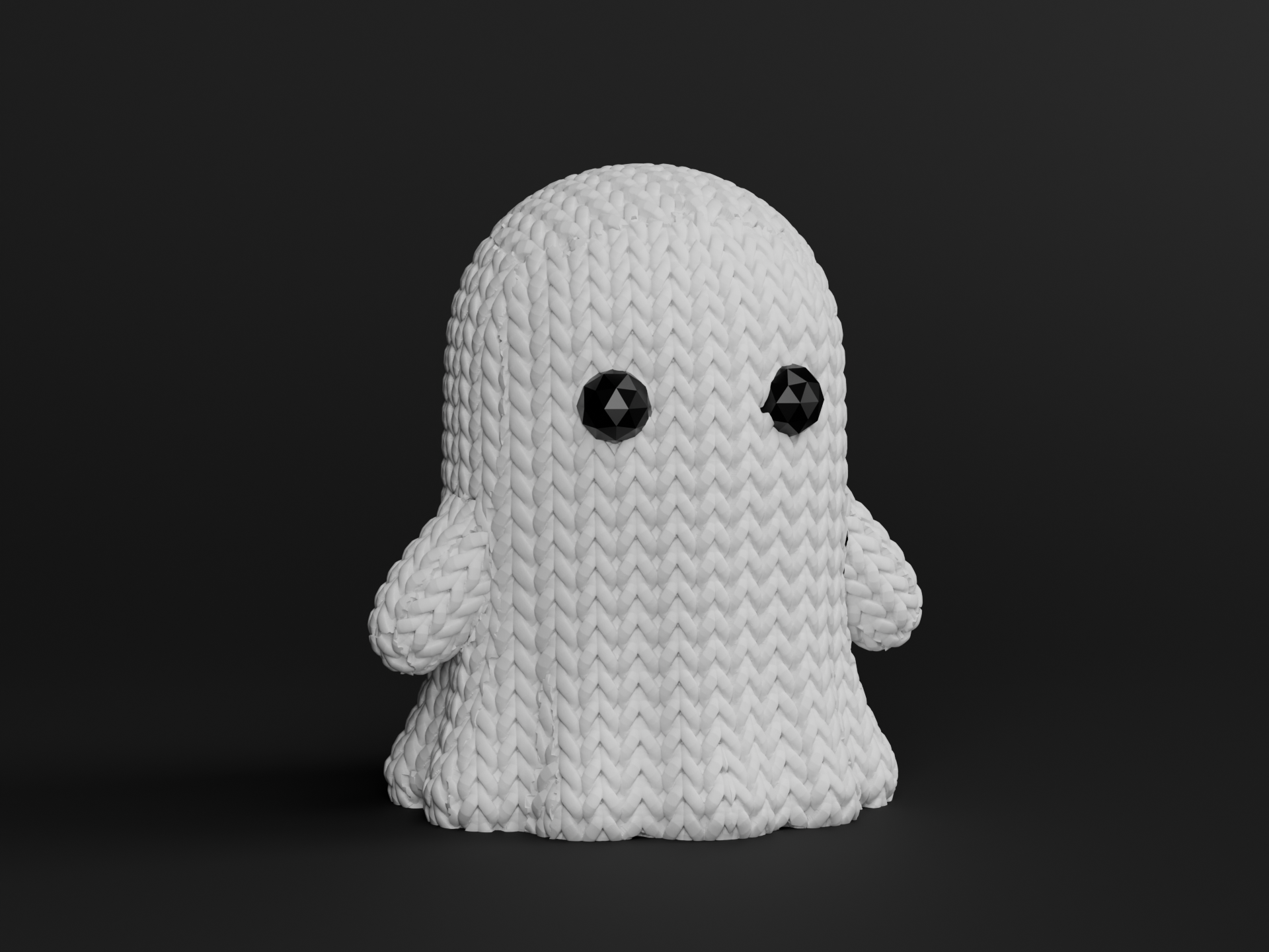 superhero STL files-collectible 3D figurines_Knitted Ghost