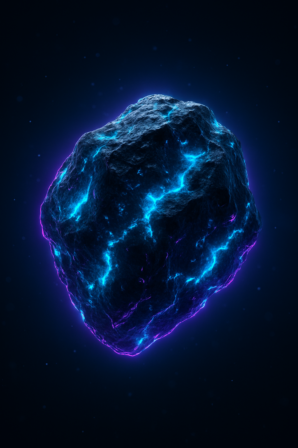artistic statue STL-digital art figurines_Floating Neon Meteorite