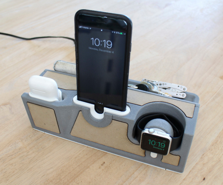 wearable gadgets STL-fantasy costume parts_Angle-View Smart Phone Charging Dock (3D Printed H