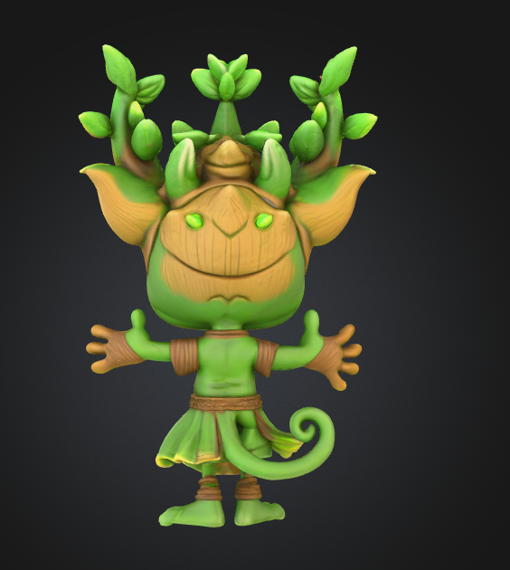 tabletop game accessories-custom dice STL_Cute Chibi Forest Spirit - Nature Guardian Figurin
