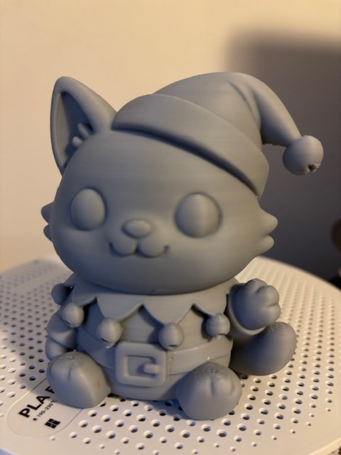 superhero STL files-collectible 3D figurines_Chibi Elf Cat