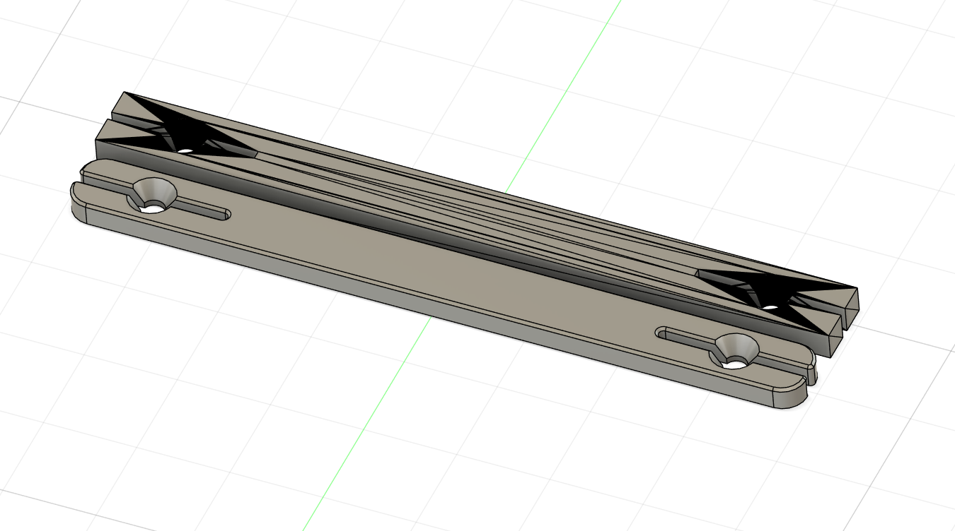 functional 3D components-engineering 3D print models_Feather Board Rail with Chamfers and Fillets