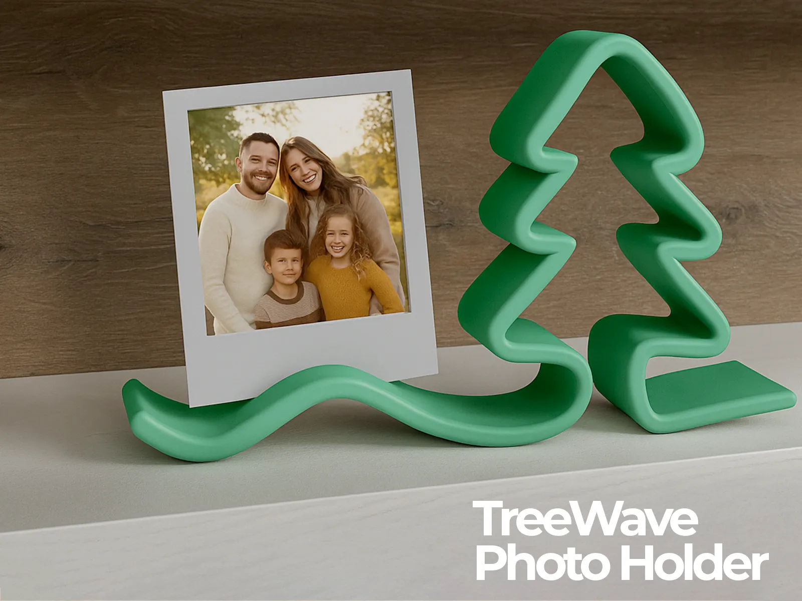 smartphone stand STL-tablet holder 3D model_TreeWave Photo Holder