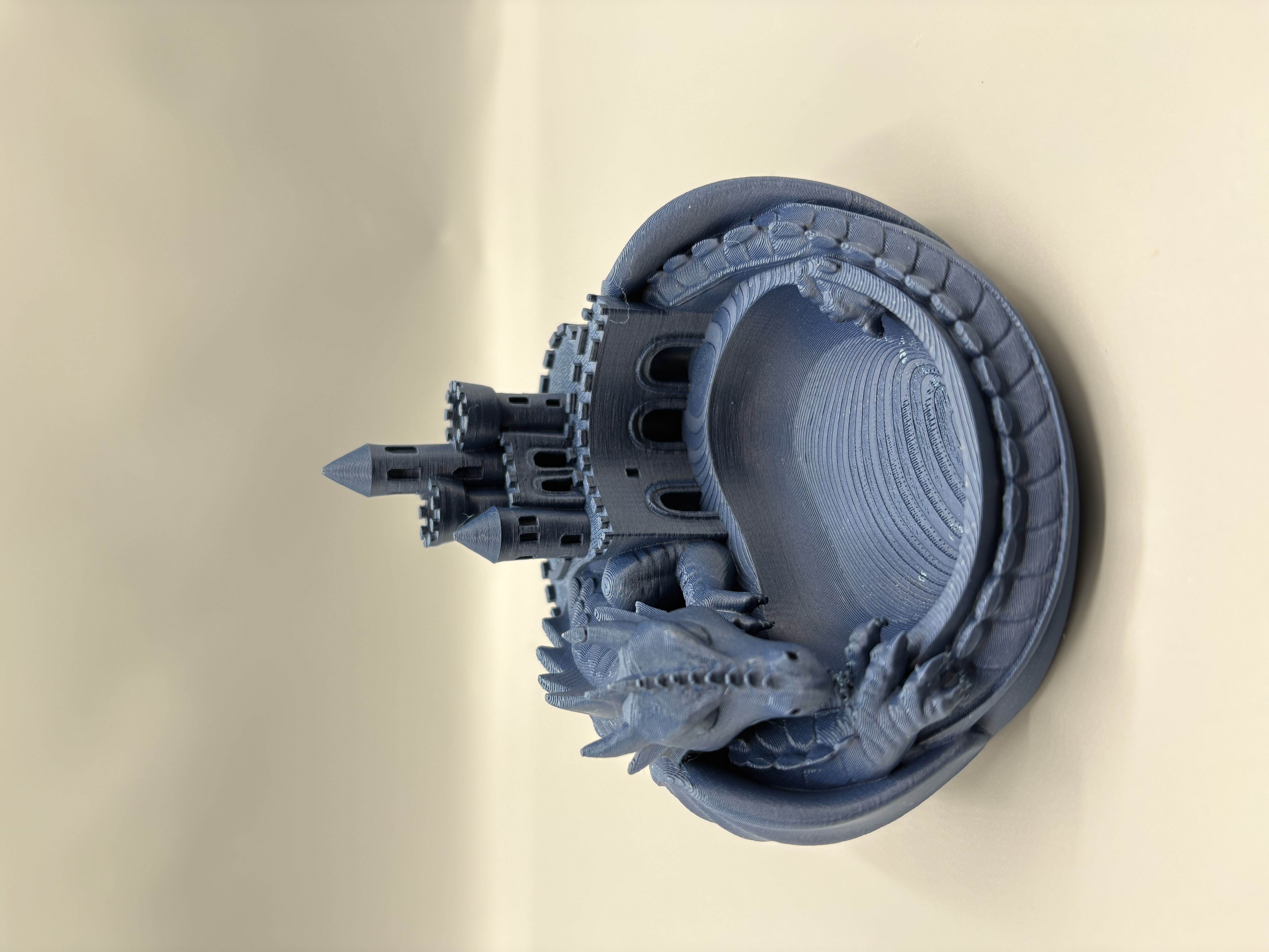 artistic statue STL-digital art figurines_Dragon Castle Tray