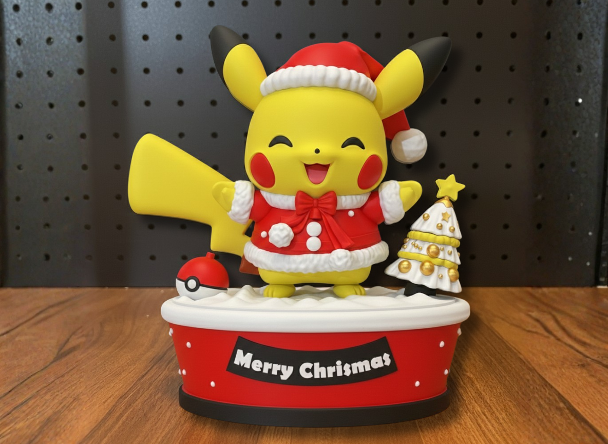 artistic statue STL-digital art figurines_Santa Pikachu