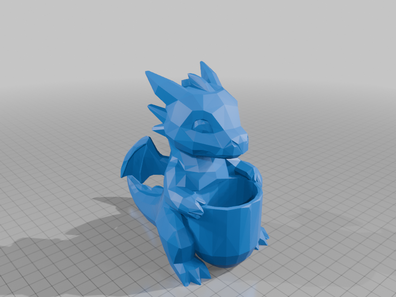 artistic statue STL-digital art figurines_Dragon Pen Holder