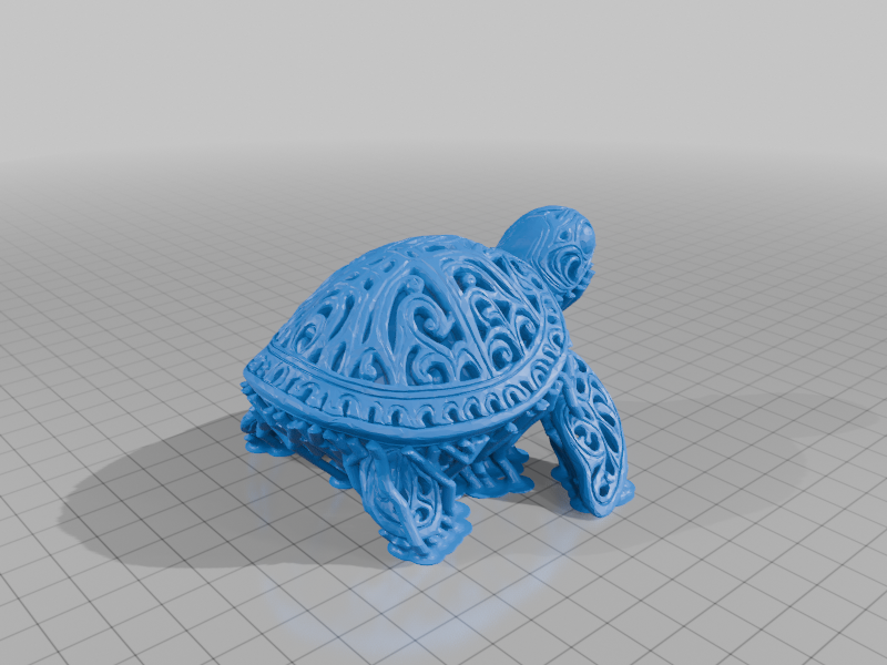 artistic statue STL-digital art figurines_Ornamental Sea Turtle