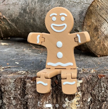 modular toy parts-interlocking 3D models_Easy Filament Swap Gingerbread Cookie