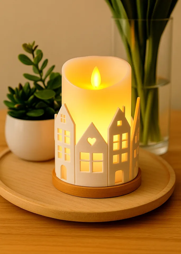 wearable gadgets STL-fantasy costume parts_Portavelas Casitas Nórdicas