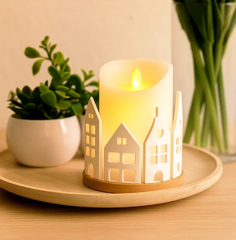 wearable gadgets STL-fantasy costume parts_Portavelas Casitas Nórdicas