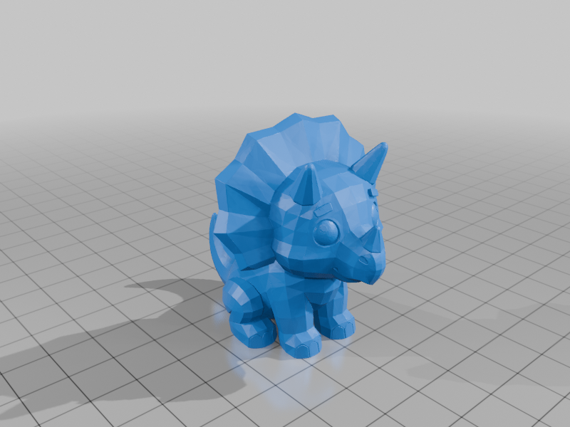 artistic statue STL-digital art figurines_Mini Triceratops
