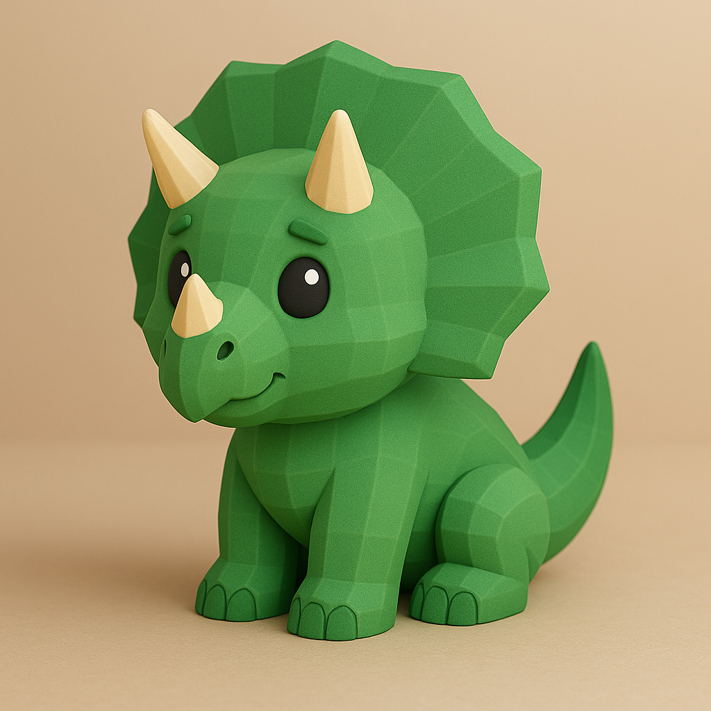 artistic statue STL-digital art figurines_Mini Triceratops