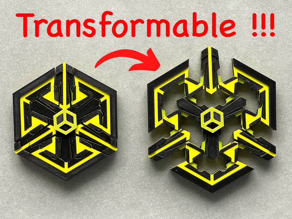 garden toy STL-flying toy 3D model_Expandable Bistable Spinner