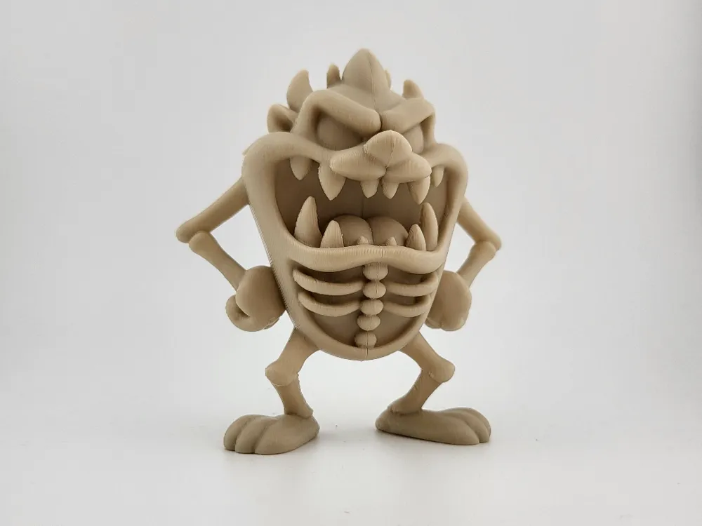 superhero STL files-collectible 3D figurines_3D Skeleton Taz Looney Tunes Tasmanian Devil STL