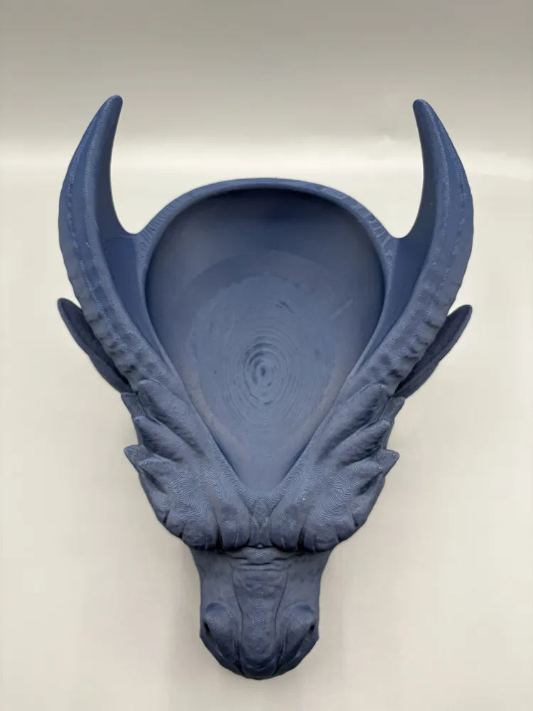 superhero STL files-collectible 3D figurines_Dragon Head Catchall Bowl – Sculptural Organizer