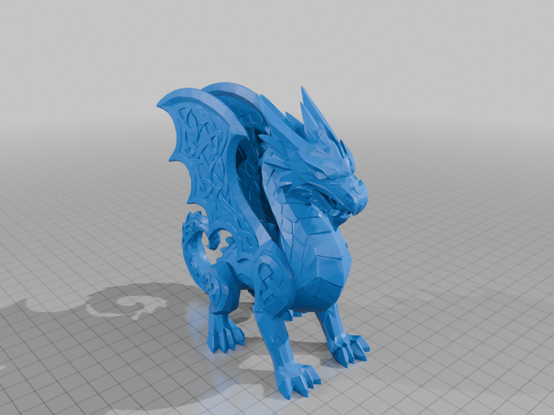 superhero STL files-collectible 3D figurines_Celtic_Dragon