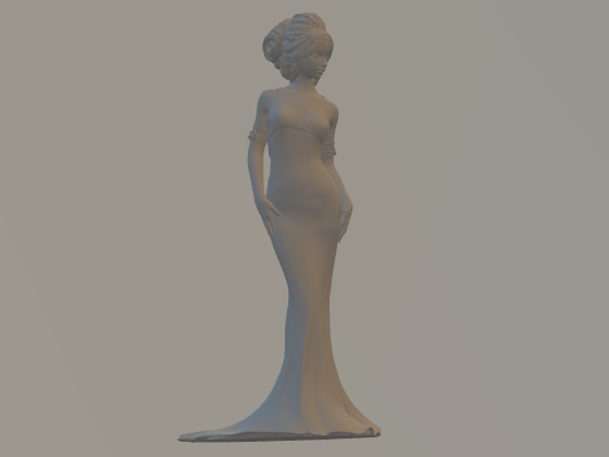 superhero STL files-collectible 3D figurines_Girl