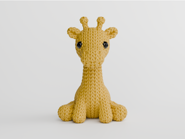 superhero STL files-collectible 3D figurines_ KNITTED GIRAFFE