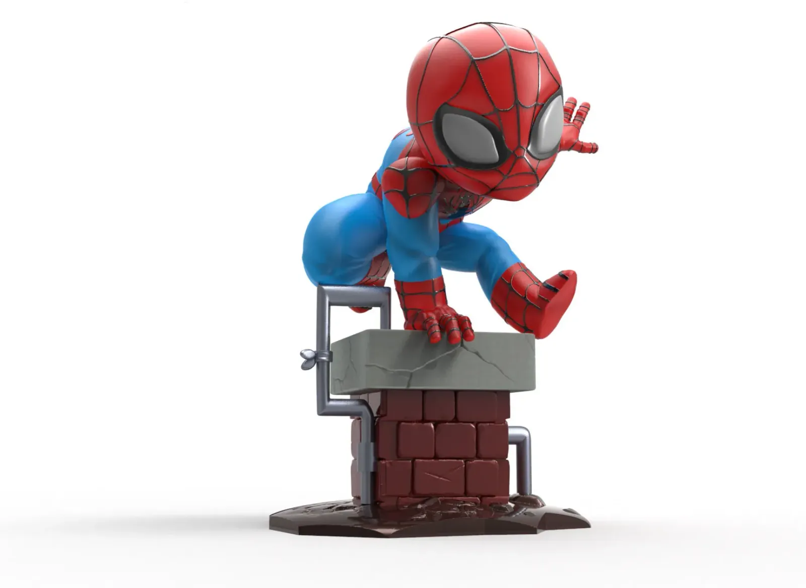 superhero STL files-collectible 3D figurines_Chibi Spider-Man