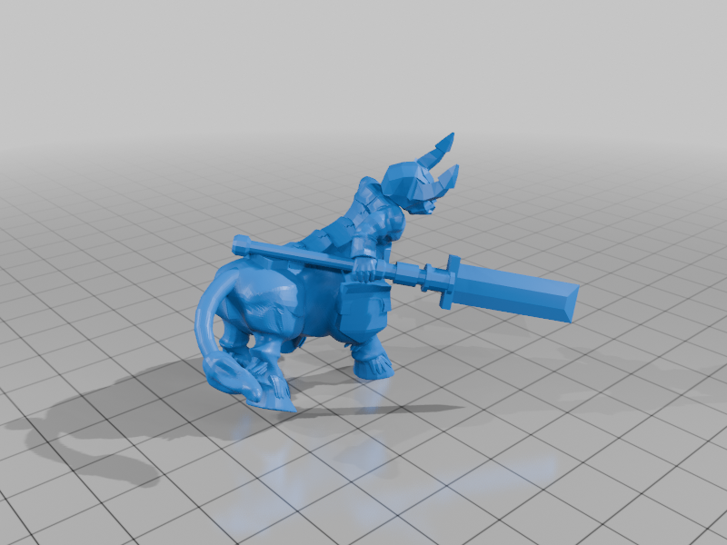 superhero STL files-collectible 3D figurines_Minotaur Cavalry Unit