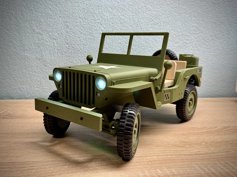 modular toy parts-interlocking 3D models_Willy's CyberBrick 1/10 Scale RC Jeep Model