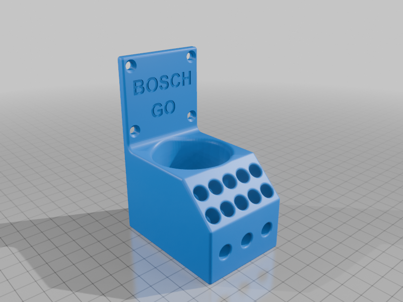 3D printed wall decor-hanging 3D art designs_3D Printed Bosch GO Tool Holder Wall Mount Organ