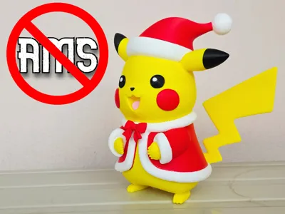 modular toy parts-interlocking 3D models_Pikachu (Pokémon) CHRISTMAS EDITION / NO AMS