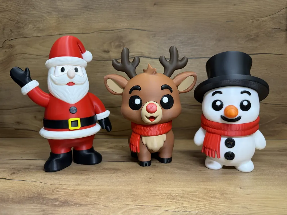 modular toy parts-interlocking 3D models_Snowman