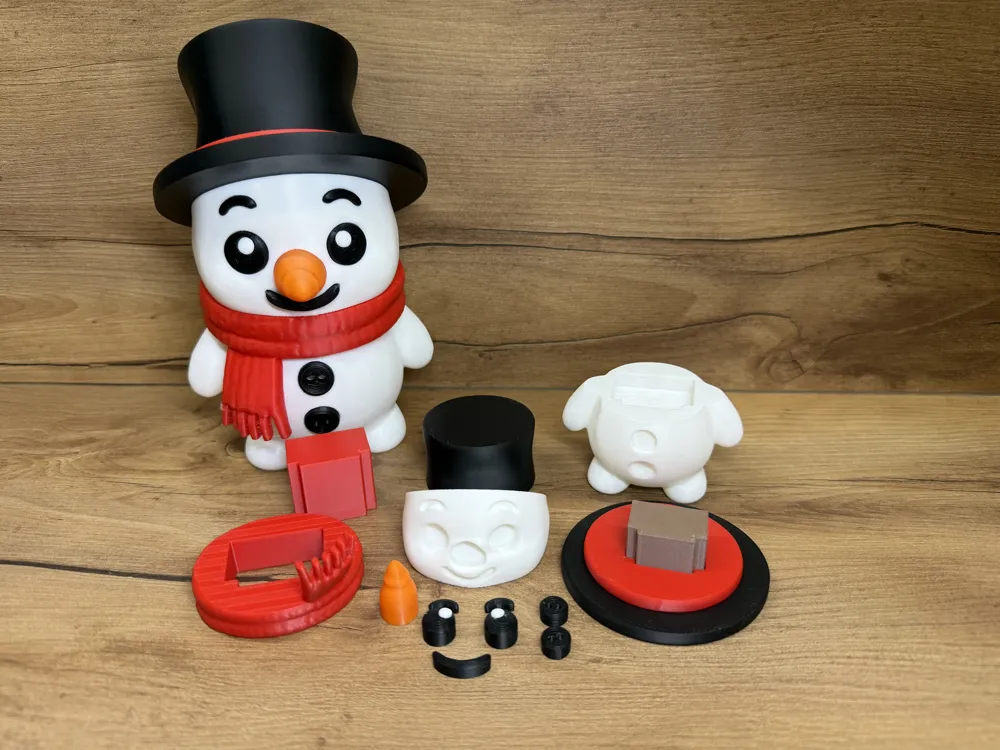 modular toy parts-interlocking 3D models_Snowman