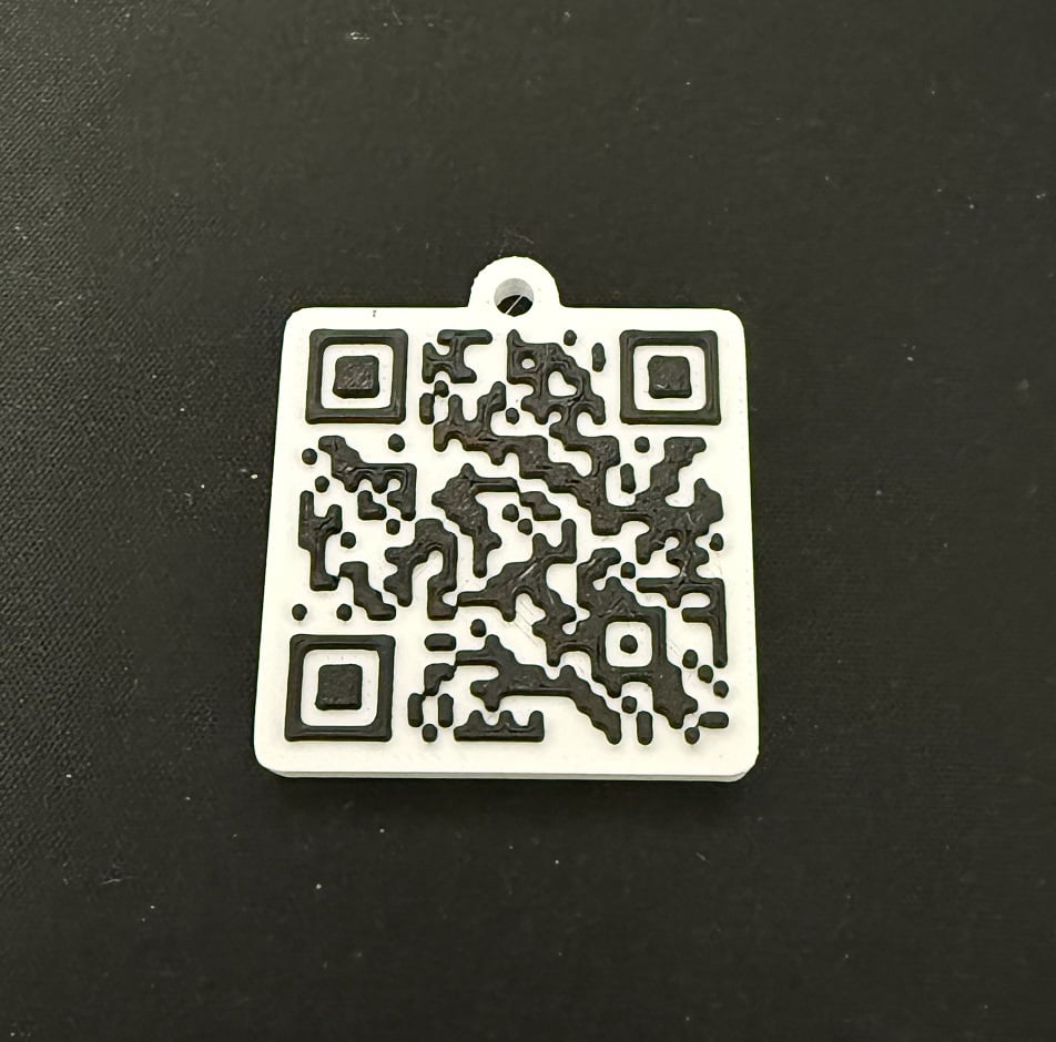 custom logo STL-embossed 3D sign designs_Rickroll Keychain (Working URL)