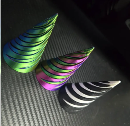 wearable gadgets STL-fantasy costume parts_Spiral Fidget Cone