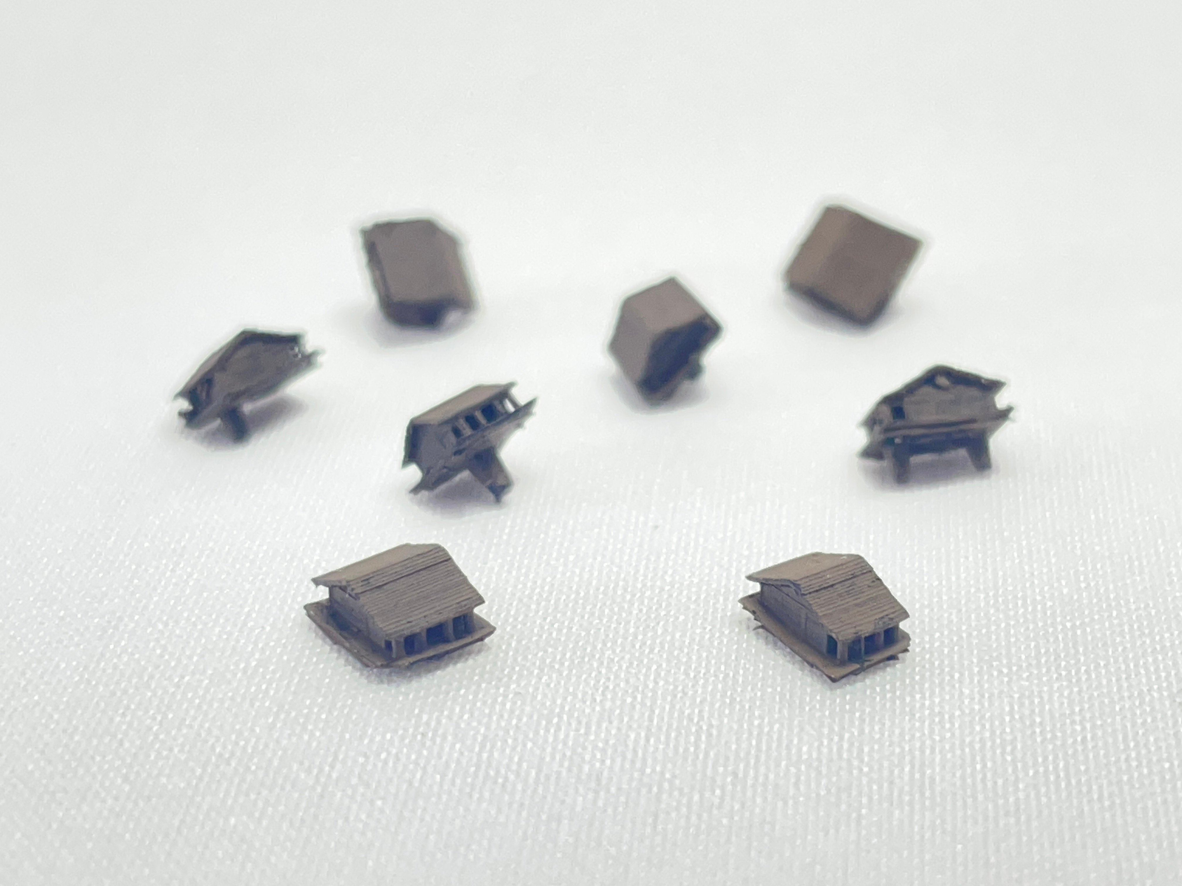 modular toy parts-interlocking 3D models_Simple Peasant House (1/3000 Scale)