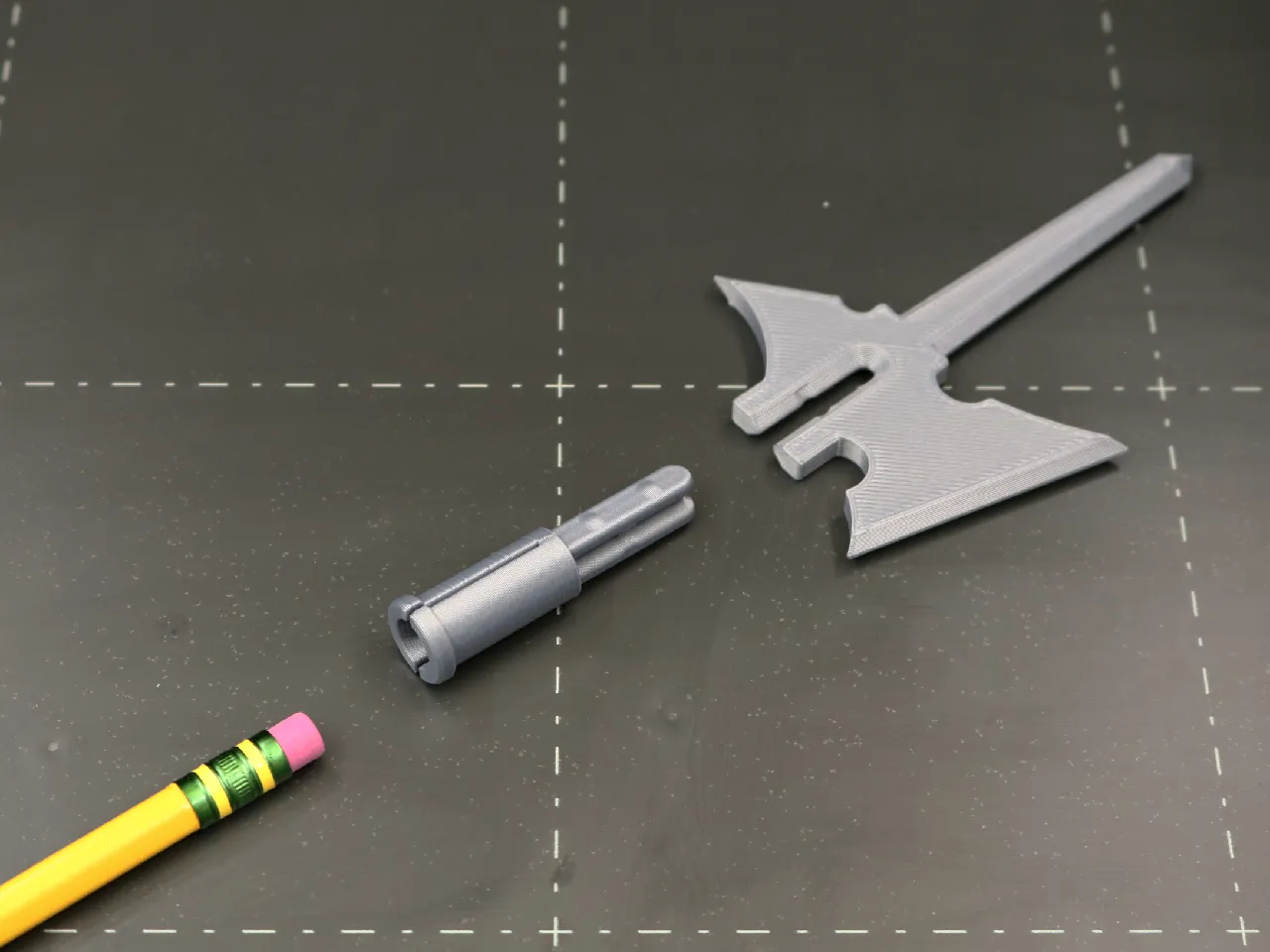 modular toy parts-interlocking 3D models_Pencil Polearms