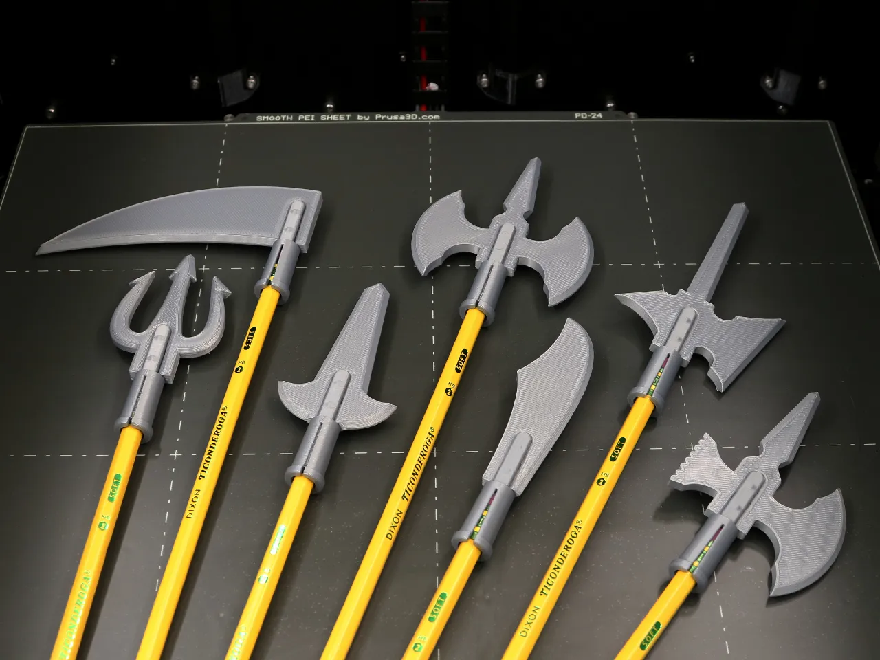 modular toy parts-interlocking 3D models_Pencil Polearms